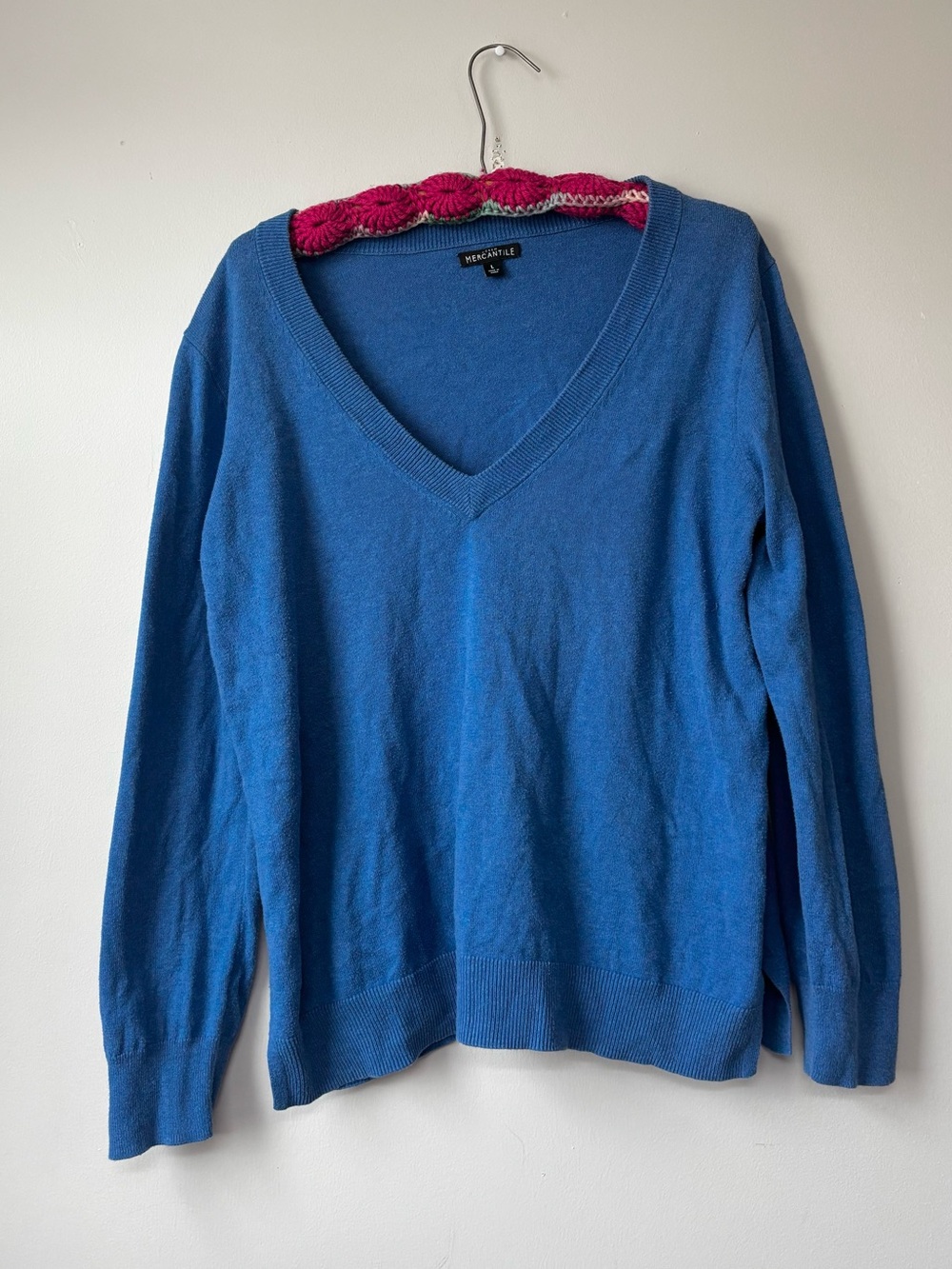 J.Crew Blue V-Neck Sweater